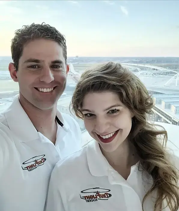 Todd and Scarlett Guison at Heliexpo