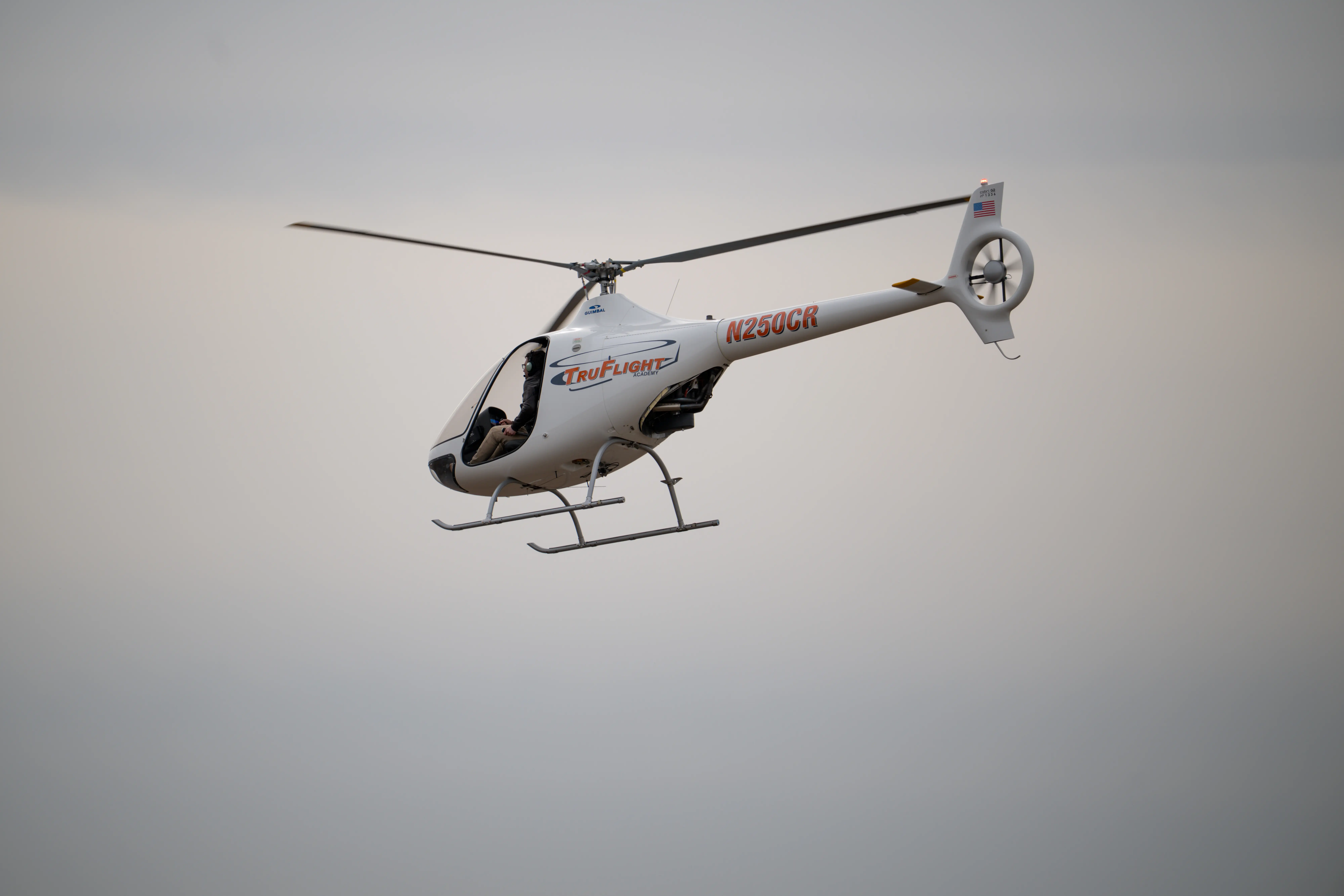 Helicopter flying over Dallas, Texas