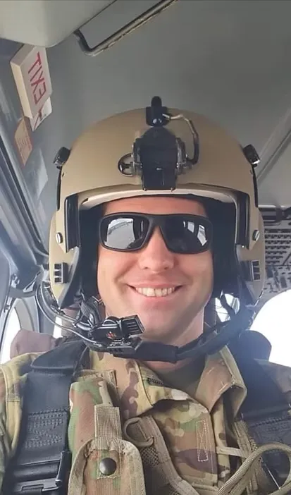 Todd Guison in army pilot uniform